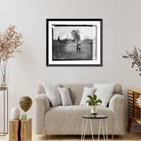 Historic Framed Print, Gillette [i.e., Gillett], Golf, Chevy Chase Club,  17-7/8" x 21-7/8"