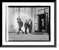King Albert & Queen Eliz. leaving White House, Washington, D.C, Vintage Print