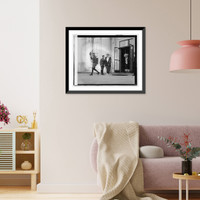 King Albert & Queen Eliz. leaving White House, Washington, D.C, Vintage Print