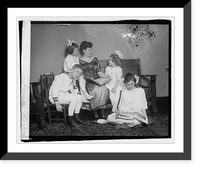 Historic Framed Print, Mrs. Van Crombrugge & children,  17-7/8" x 21-7/8"