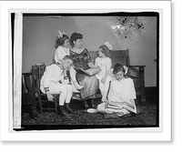 Historic Framed Print, Mrs. Van Crombrugge & children,  17-7/8" x 21-7/8"
