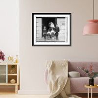 Historic Framed Print, Elizalde children,  17-7/8" x 21-7/8"