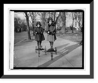 Historic Framed Print, Children of Roger Nielson, Danish Legation; Rita & Ruth,  17-7/8" x 21-7/8"