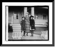 Historic Framed Print, Madam Bonet & children, 1/16/20,  17-7/8" x 21-7/8"