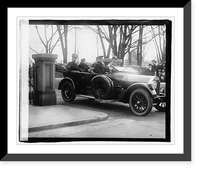 Historic Framed Print, Pres. & Mrs. Wilson in auto,  17-7/8" x 21-7/8"