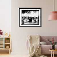 Historic Framed Print, Start of Trans-Continental Tour - 2,  17-7/8" x 21-7/8"