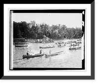 Historic Framed Print, Sherwood Forest, canoeing,  17-7/8" x 21-7/8"