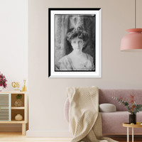 Historic Framed Print, Mrs. Bourke Cochran, portrait bust, copyright by Harris & Ewing.Harris & Ewing,  17-7/8" x 21-7/8"