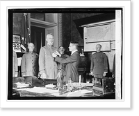 General March receiving first victory medal from Secty. Baker - 2, Antique Poster