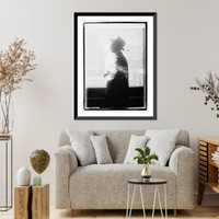 Historic Framed Print, H.E.F. silhouette - 2,  17-7/8" x 21-7/8"