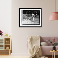 Historic Framed Print, Zoo: raccoon,  17-7/8" x 21-7/8"