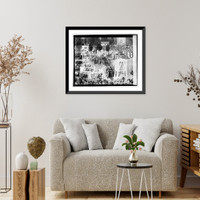 Historic Framed Print, Cornerstone laying, shrine of the Immaculate Conception - 2,  17-7/8" x 21-7/8"
