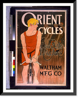 Orient cycles lead the leaders. Waltham Mfg Co. Edward Penfield, Vintage Print