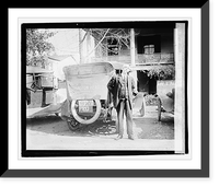Herald tour, Point Comfort, Gardener car, Antique Print