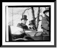 Historic Framed Print, Harding & Wilson in carriage,  17-7/8" x 21-7/8"