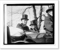 Historic Framed Print, Harding & Wilson in carriage,  17-7/8" x 21-7/8"