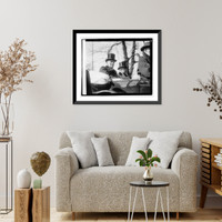 Historic Framed Print, Harding & Wilson in carriage,  17-7/8" x 21-7/8"