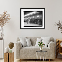 Meredith & party at station - 3, Antique Print