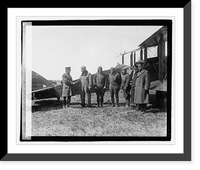 Group of men standing next to biplane, 3/29/21 Classic, Antique Poster