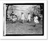 Historic Framed Print, Easter egg rolling, 1921, 3/28/21,  17-7/8" x 21-7/8"
