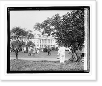 Historic Framed Print, Easter egg rolling, 1921 - 7,  17-7/8" x 21-7/8"