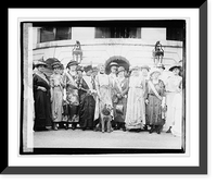 Historic Framed Print, Mrs. Harding & Daughters of 1812, 4/26/21 - 3,  17-7/8" x 21-7/8"