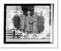 Historic Framed Print, [Five unidentified men, Davis cup team,] 5/6/21,  17-7/8" x 21-7/8"