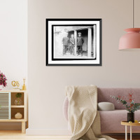 Historic Framed Print, Capt. Thos. A. Kearney, Baron Uriu, Capt. Osami Nagano, 5/30/21,  17-7/8" x 21-7/8"