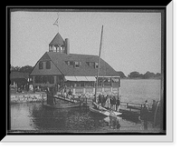 Historic Framed Print, Riverside Yacht Club House,  17-7/8" x 21-7/8"