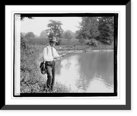 Historic Framed Print, Senator Shortridge fishing - 3,  17-7/8" x 21-7/8"