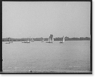 English Army inspecting watching test of plane, Ithaca Classic, Vintage Print