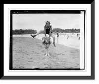 Historic Framed Print, Bathing Beach - 4,  17-7/8" x 21-7/8"