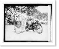 Historic Framed Print, [Velocipede and motorcycle] - 4,  17-7/8" x 21-7/8"