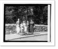 Historic Framed Print, Mrs. Broussard & children,  17-7/8" x 21-7/8"