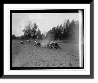 Historic Framed Print, Ford tractor demonstration - 2,  17-7/8" x 21-7/8"