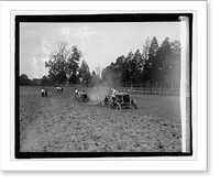 Historic Framed Print, Ford tractor demonstration - 2,  17-7/8" x 21-7/8"