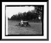 Historic Framed Print, Ford tractor demonstration - 5,  17-7/8" x 21-7/8"