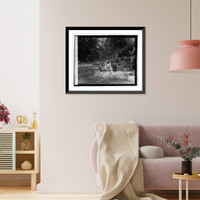 Historic Framed Print, Sham battle, Georgetown - 2,  17-7/8" x 21-7/8"