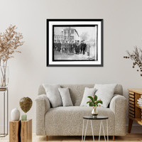 Historic Framed Print, Mrs. Harding at tree planting - 4,  17-7/8" x 21-7/8"