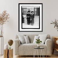 Historic Framed Print, Miss Marion Irvine & Mme. Hideko Inouye, 11/26/21,  17-7/8" x 21-7/8"
