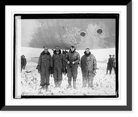 Historic Framed Print, Crew of the Navy C-7 photographed on their arrival in Washington this morning. Left to R,  17-7/8" x 21-7/8"