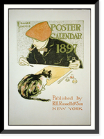 Historic Framed Print, Poster calendar 1897. Edward Penfield.,  17-7/8" x 21-7/8"