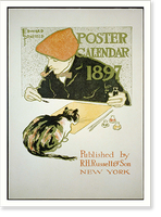 Historic Framed Print, Poster calendar 1897. Edward Penfield.,  17-7/8" x 21-7/8"