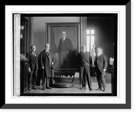 Historic Framed Print, Unveiling of Hughes painting, 1/24/22,  17-7/8" x 21-7/8"