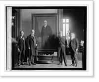 Historic Framed Print, Unveiling of Hughes painting, 1/24/22,  17-7/8" x 21-7/8"