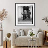 Historic Framed Print, Billy Sunday at White House, 2/20/22,  17-7/8" x 21-7/8"