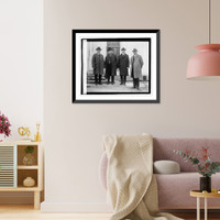 Historic Framed Print, [Four unidentified men], 3/3/22,  17-7/8" x 21-7/8"
