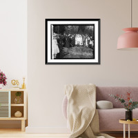 Historic Framed Print, Clara Burton tree planting - 2,  17-7/8" x 21-7/8"