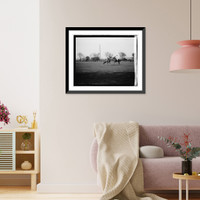 Historic Framed Print, Polo, 4/15/22,  17-7/8" x 21-7/8"