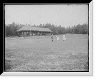 Historic Framed Print, [On the links, Hotel Champlain, Bluff Point, N.Y.],  17-7/8" x 21-7/8"